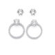 Sterling Silver Cubic Zirconia Circle Studs