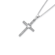 Sterling Silver Cubic Zirconia Cross with Heart Pendant