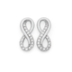 Sterling Silver Cubic Zirconia Double Infinity Studs