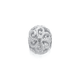Sterling Silver Cubic Zirconia Flower Bead Charm