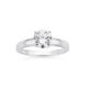 Sterling Silver Cubic Zirconia Four-Claw Ring