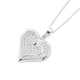 Sterling Silver Cubic Zirconia Heart of Love Pendant