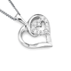 Sterling Silver Cubic Zirconia Heart Pendant