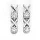 Sterling Silver Cubic Zirconia Hugs & Kisses Earrings