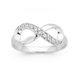Sterling Silver Cubic Zirconia Infinity Ring SIZE R