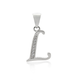 Sterling Silver Cubic Zirconia Initial L Letter Pendant
