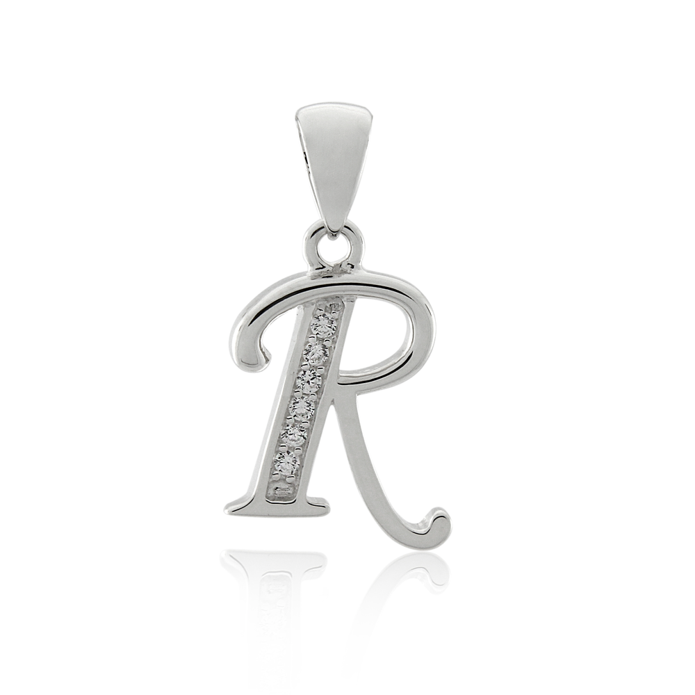 R Initial Paperclip Pendant Necklace - NFB18PDCRY - Sorrelli