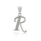 Sterling Silver Cubic Zirconia Initial R Letter Pendant