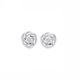 Sterling Silver Cubic Zirconia Knot Studs