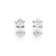 Sterling Silver Cubic Zirconia Marquise Studs