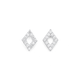 Sterling Silver Cubic Zirconia mini Diamond Shaped Earrings