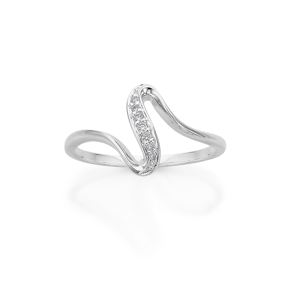 Sterling Silver Cubic Zirconia Ring SIZE R
