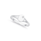 Sterling Silver Cubic Zirconia Signet Ring Size K