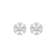 Sterling Silver Cubic Zirconia Simple Snowflake Stud Earrings