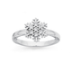Sterling Silver Cubic Zirconia Snowflake Ring