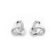 Sterling Silver Cubic Zirconia Trinity Celtic Knot Studs