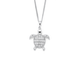 Sterling Silver Cubic Zirconia Turtle Pendant