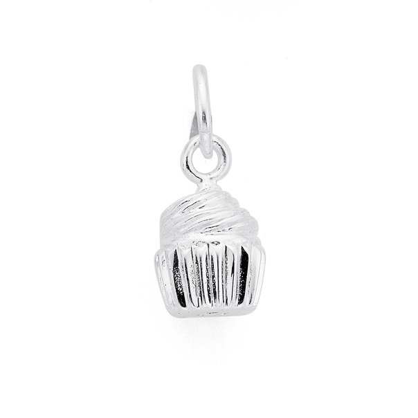 Sterling Silver Cupcake Charm