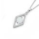 Sterling Silver CZ & Created Opal Pendant