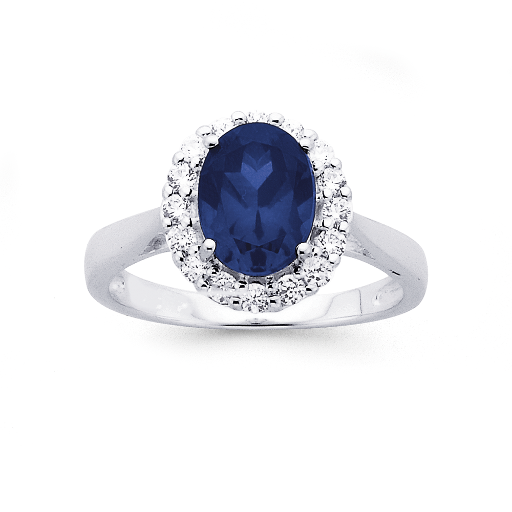 Dark Blue Engagement Rings