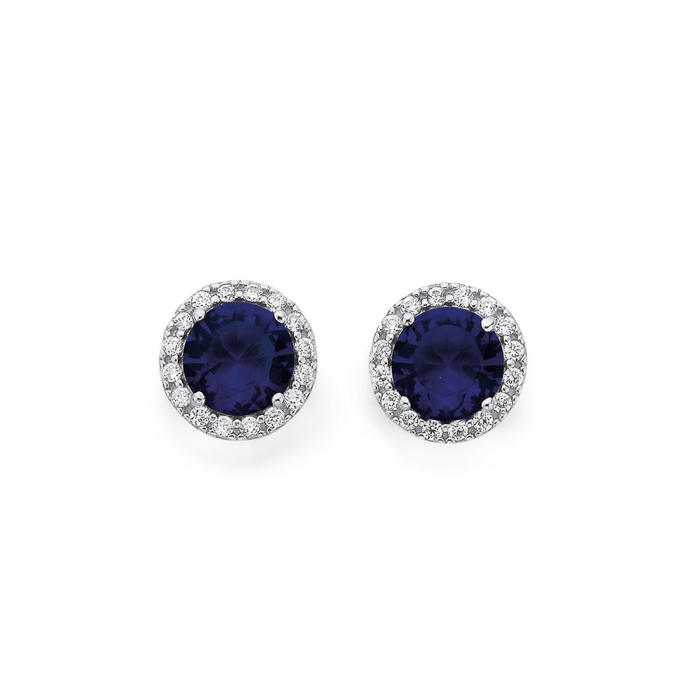 Blue on sale cluster earrings