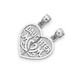 Sterling Silver Daughter & Mum Share Pendant