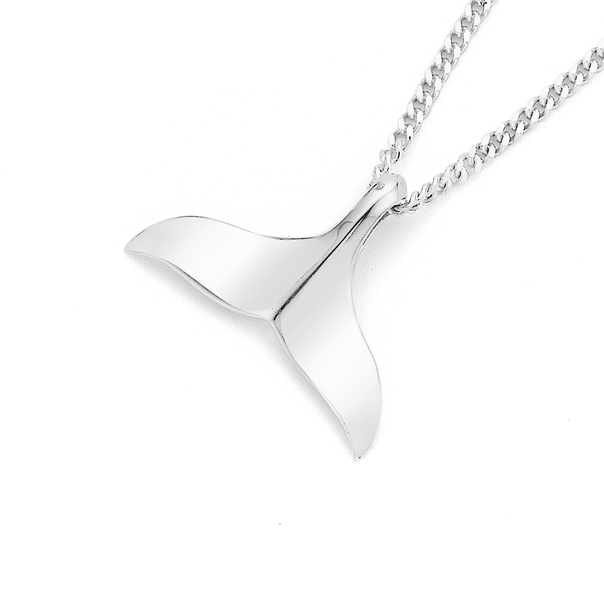 Sterling Silver Dolphin Tail Pendant