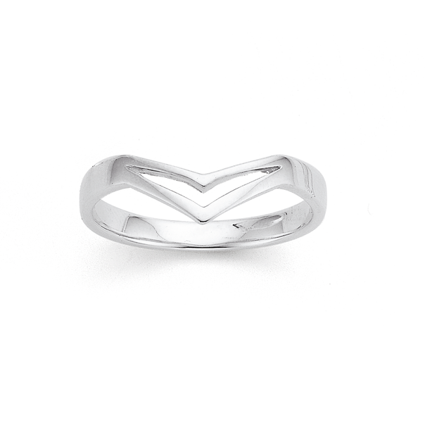 Sterling Silver Double Chevron Stacker Ring