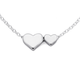 Sterling Silver Double Heart Necklet