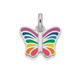 Sterling Silver Enamel Multi-coloured Butterfly Pendant