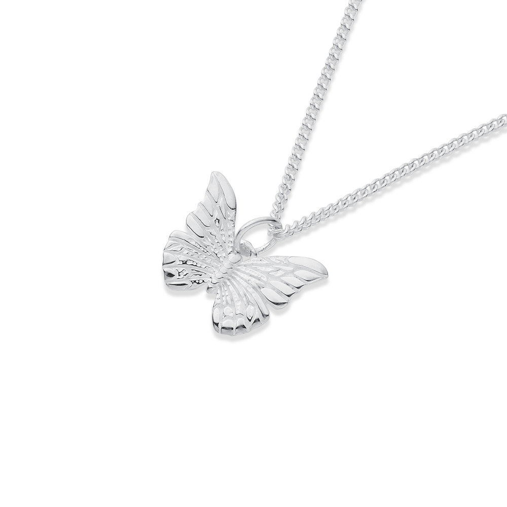 Butterfly Pendant Engraved Name Necklace 18k Gold Plated - GetNameNecklace