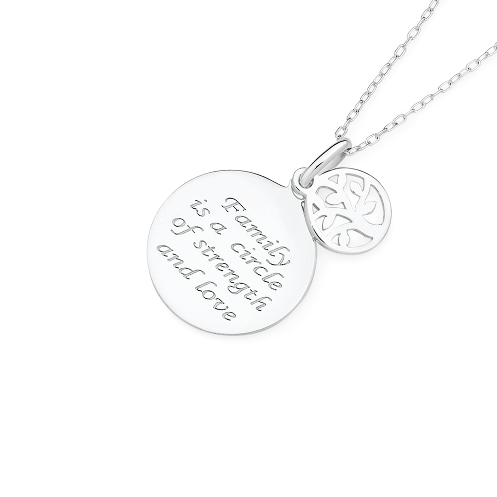 Family silver circle of life necklace - Charli Bird
