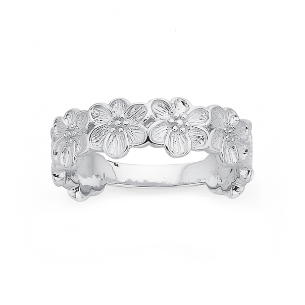 Sterling Silver Floral Ring
