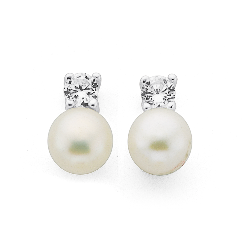 Pearl earrings gemstone sterling silver handmade earrings at 2950  Azilaa