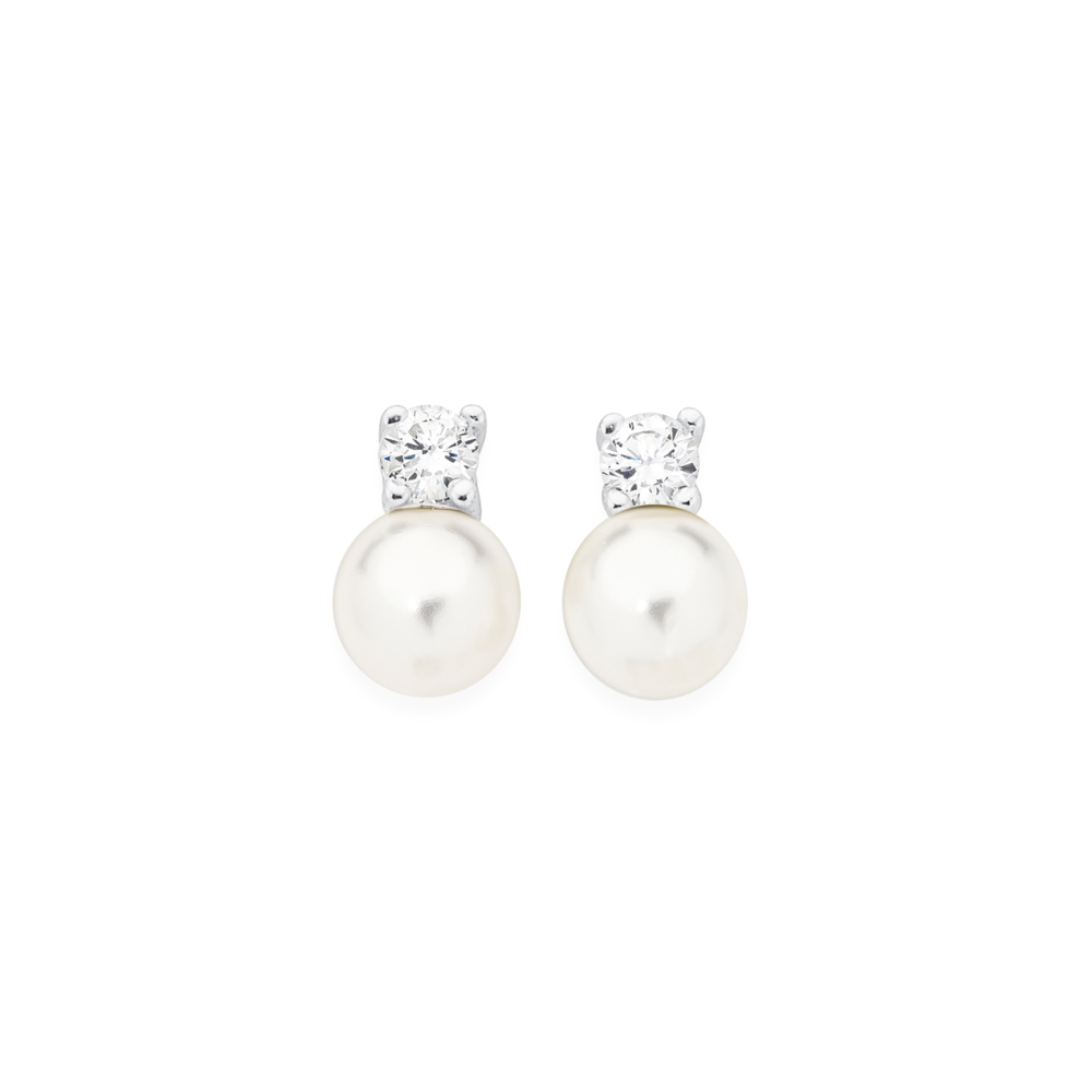 Pearl earrings gemstone sterling silver handmade earrings at 2950  Azilaa