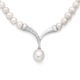 Sterling Silver & Fresh Water Pearl CZ Necklace