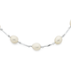 Sterling Silver Freshwater Pearl Twist Bar Necklace
