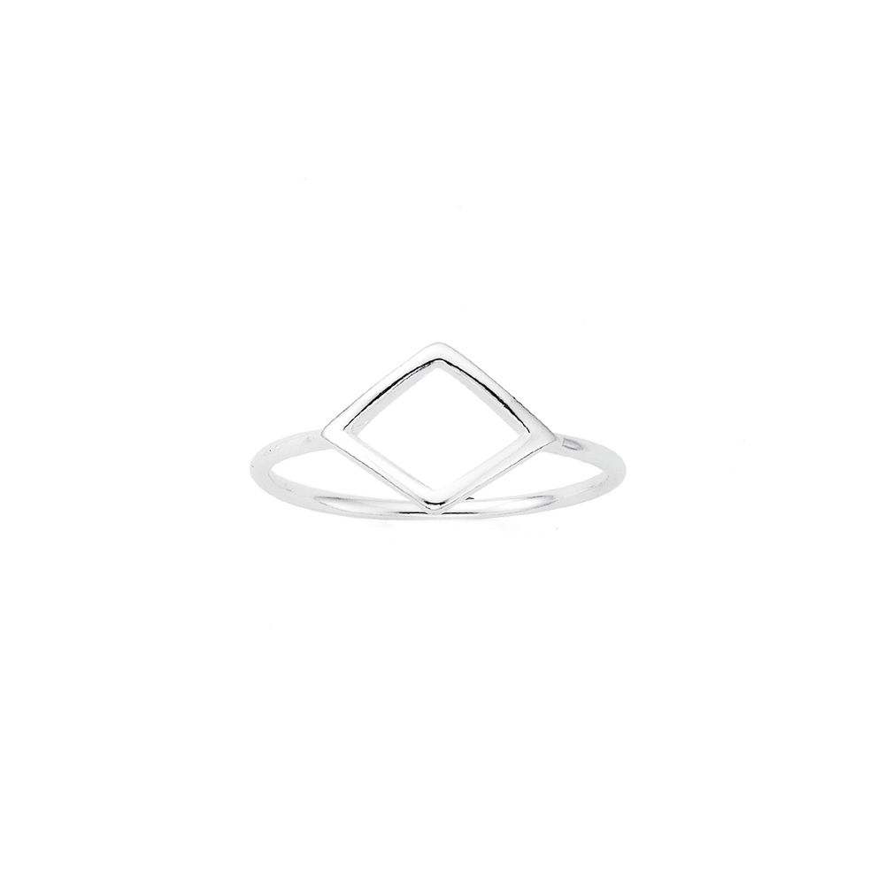 Sterling Silver Chevron Point Triangle Ring | Dainty Geometric Band | Sizes 3-10 - View #5