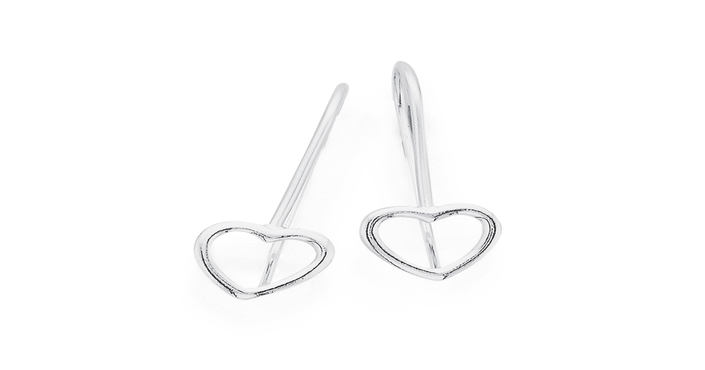 Sterling Silver Heart Hook Earrings Pascoes