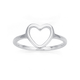 Sterling Silver Heart Ring SIZE R