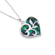 Sterling Silver Heart with Leaves Pendant