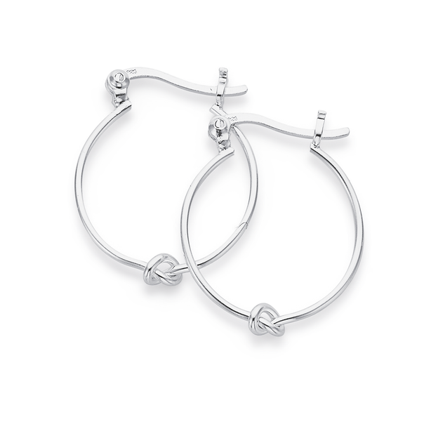 Sterling Silver Knot Hoops
