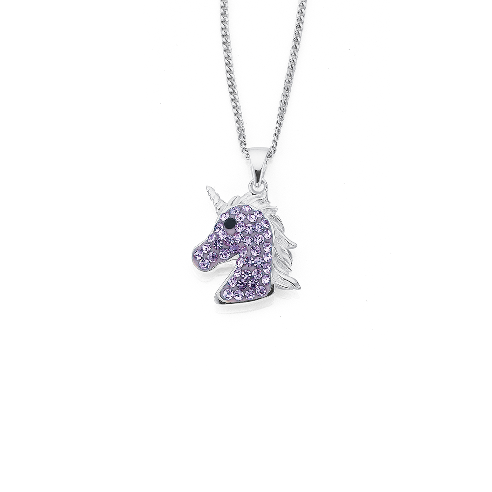 Crystal unicorn necklace deals