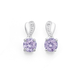 Sterling Silver Lavender Cubic Zirconia Studs