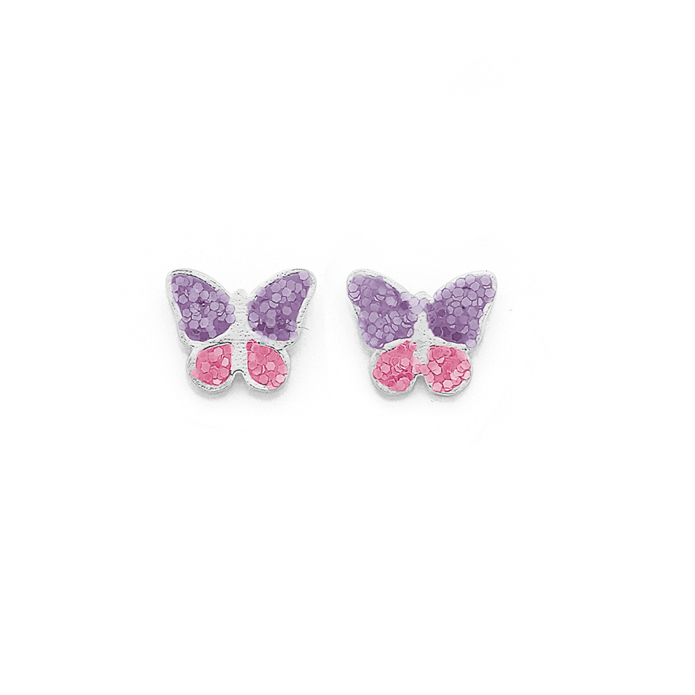 Purple Butterfly Earrings Set – AREENA JEWELLERY