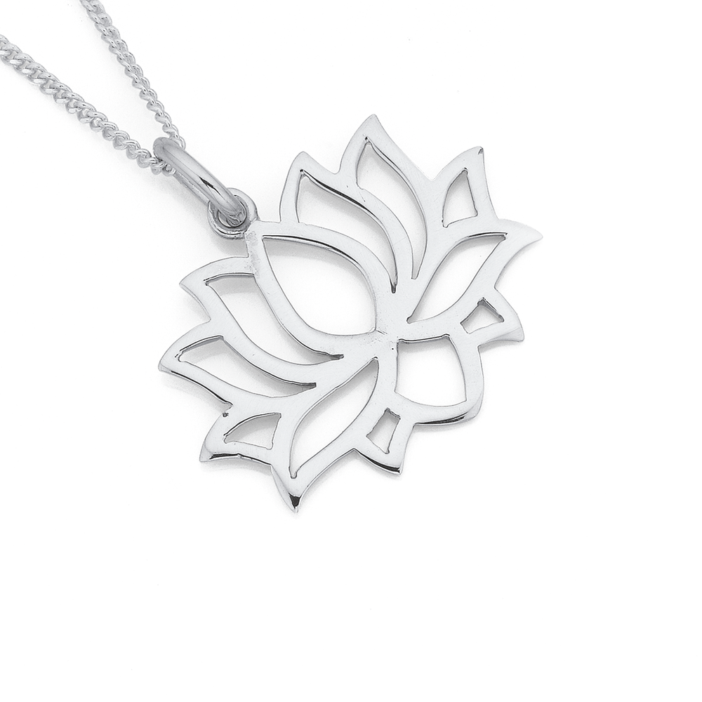 Amazon.com: Lotus Flower Necklace for Women, Sterling Silver Lotus Necklace,  Motivational Necklace, Inspirational Necklace, Yoga Jewelry (18 inches) :  Handmade Products