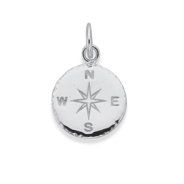 Sterling Silver Mini Compass Charm