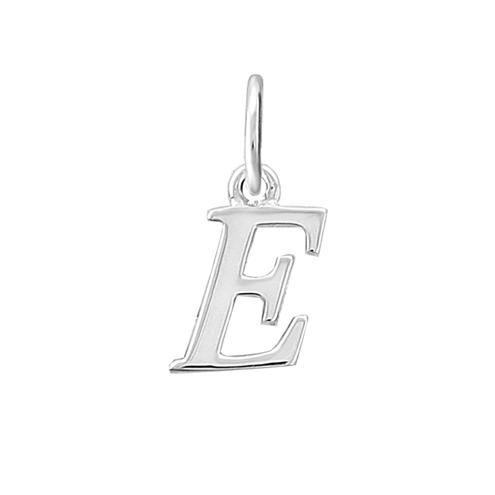 Sterling Silver Mini Letter E Pendant Pascoes