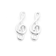 Sterling Silver Musical Note Studs