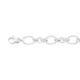 Sterling Silver Oval Link with Circle Knot Bracelet